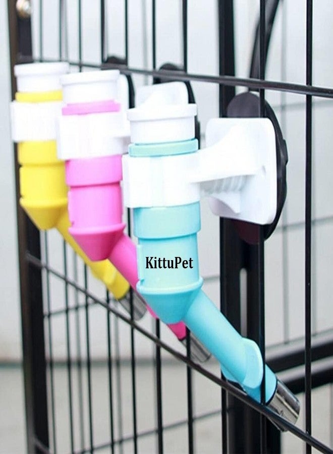 KittuPet موزع مياه أوتوماتيكي معلق على قفص الجراء من KittuPet، مزود بفوهة لإطعام الكلاب والقطط والهامستر والأرانب - Image 2